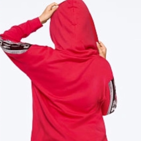 VS PINK BLING SEQUIN PERFECT TUNIC HOODIE PULLOVER - Picture 13 of 14